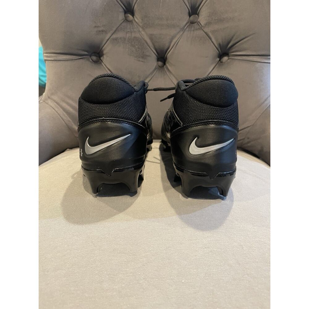 New Men’s 11.5 Nike Alpha Menace 4 Pro Football Cleats Black/Silver FD7037-002 - Picture 6 of 8